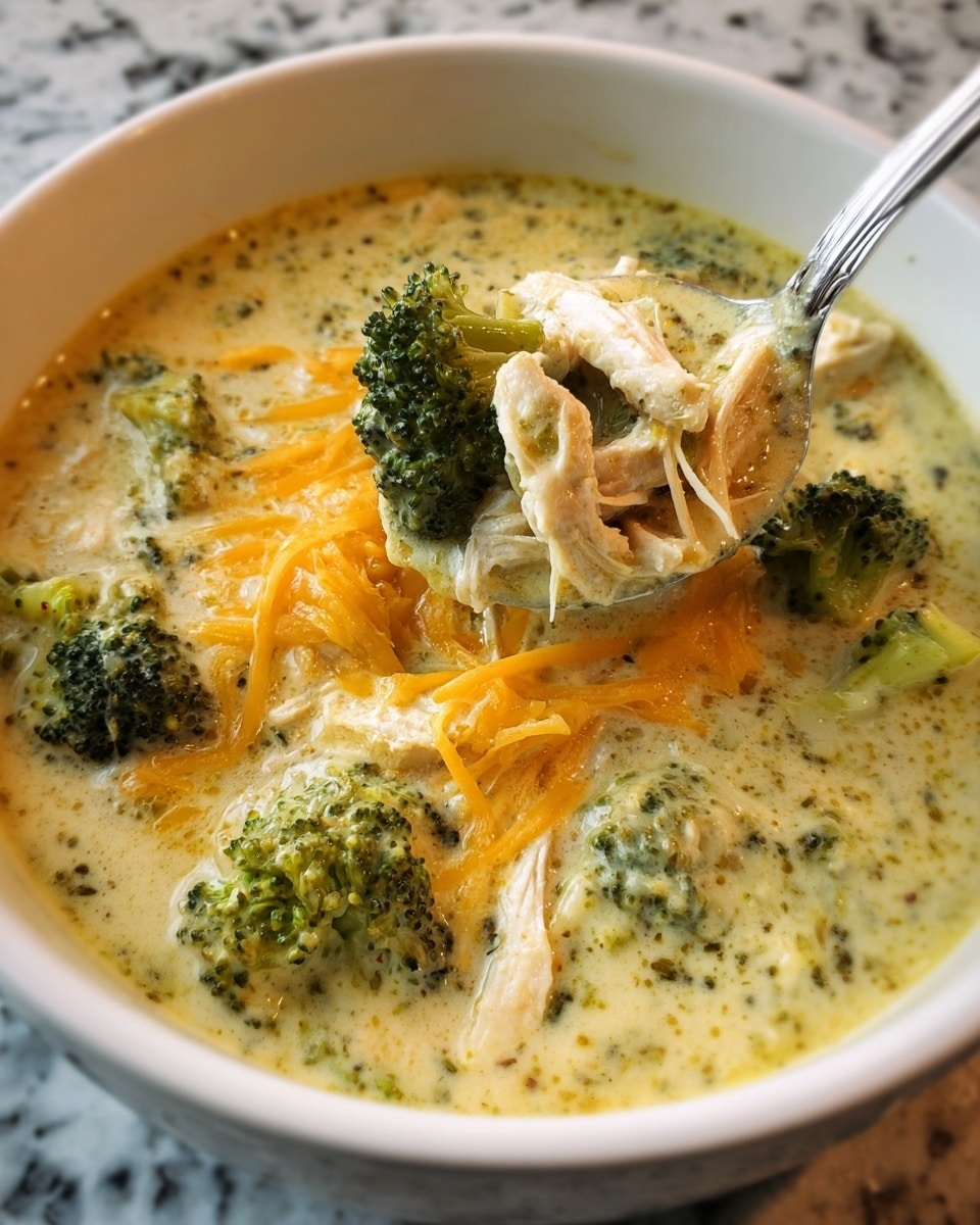 Crockpot Cheesy Chicken Broccoli Soup Recipe - Recipe Image