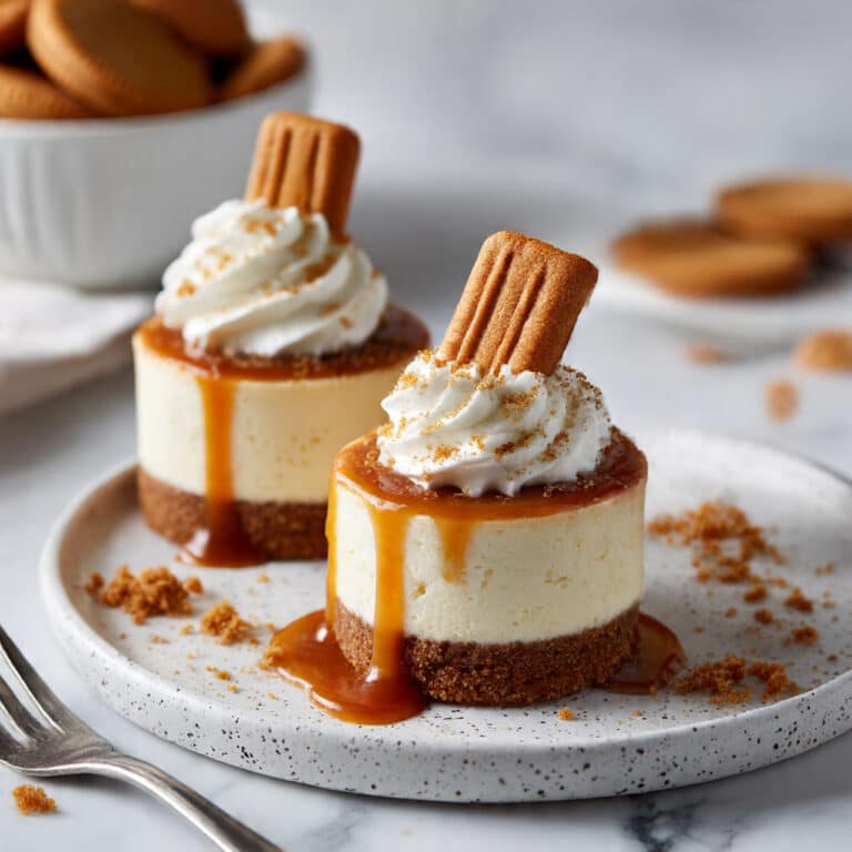 No Bake Mini Biscoff Cheesecakes Recipe