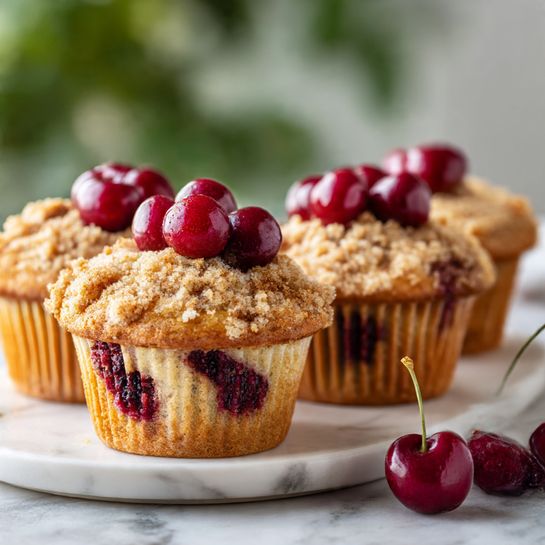 Ultimate Cherry Cobbler Muffins Recipe - Recipe Image