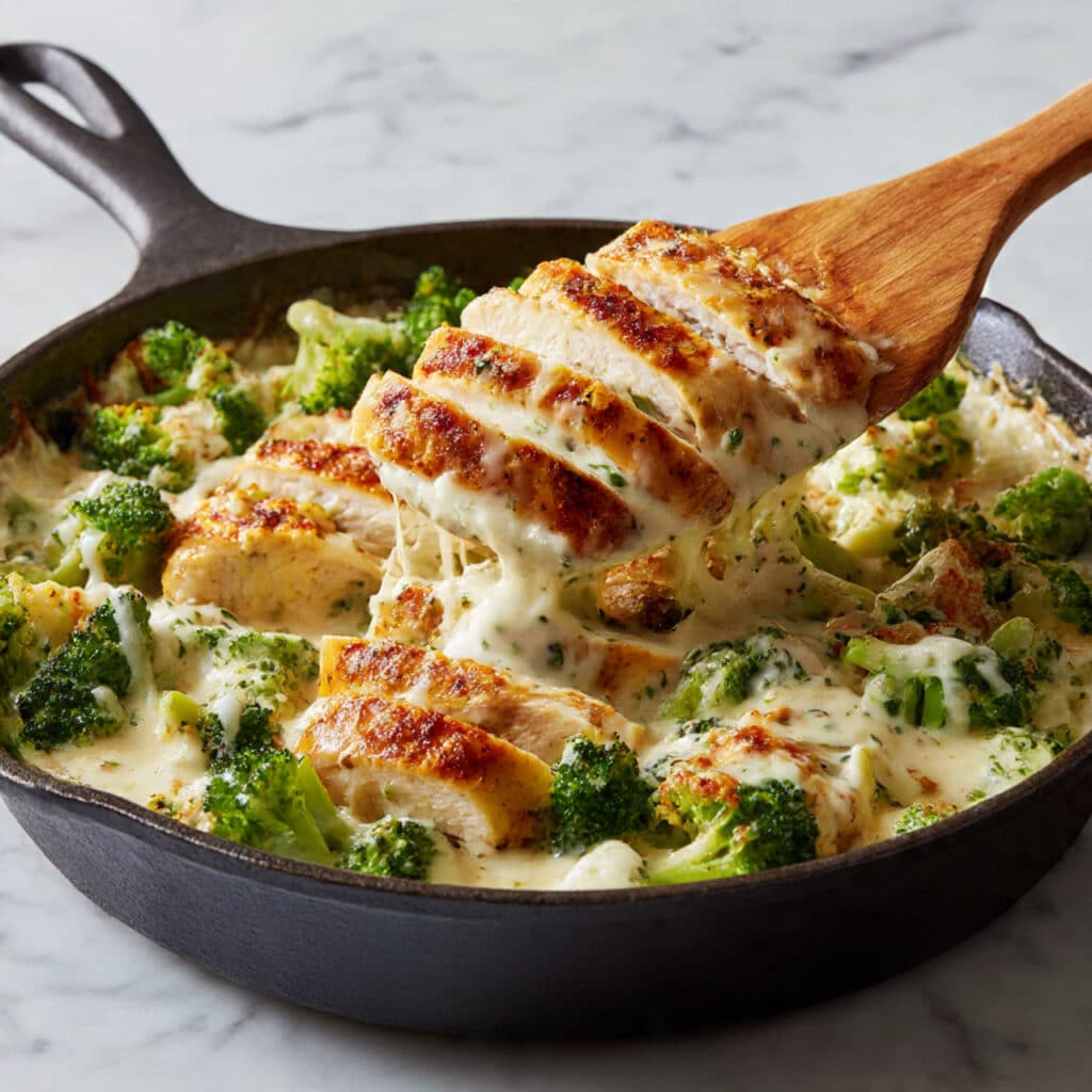 Keto Chicken Alfredo with Broccoli Bake Recipe