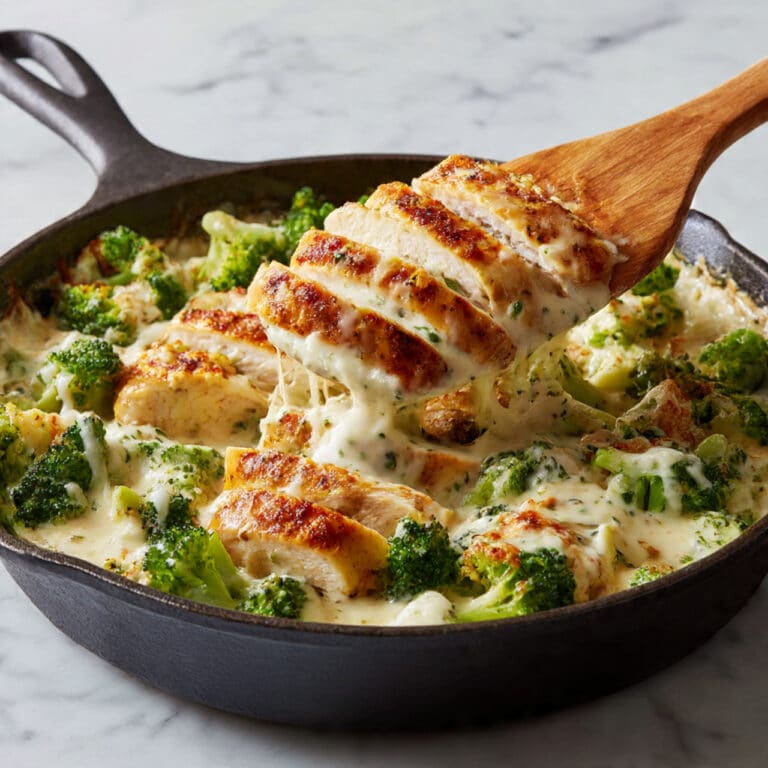 Keto Chicken Alfredo with Broccoli Bake Recipe
