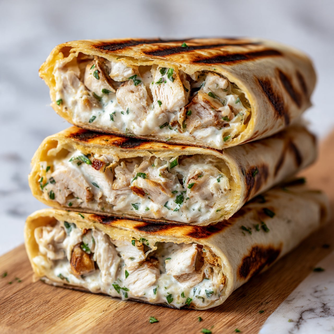 Ooey-Gooey Cheesy Garlic Chicken Wraps for Busy Nights Recipe - Recipe Image