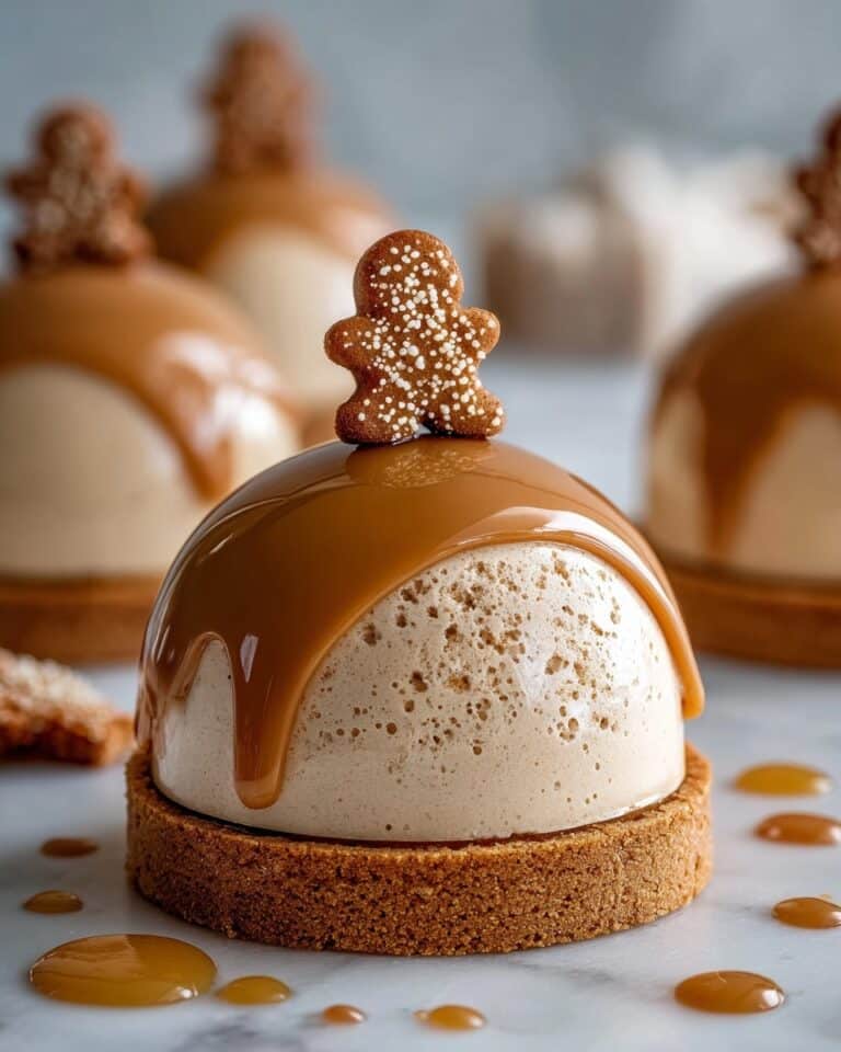 Gingerbread Latte Mousse Domes Recipe