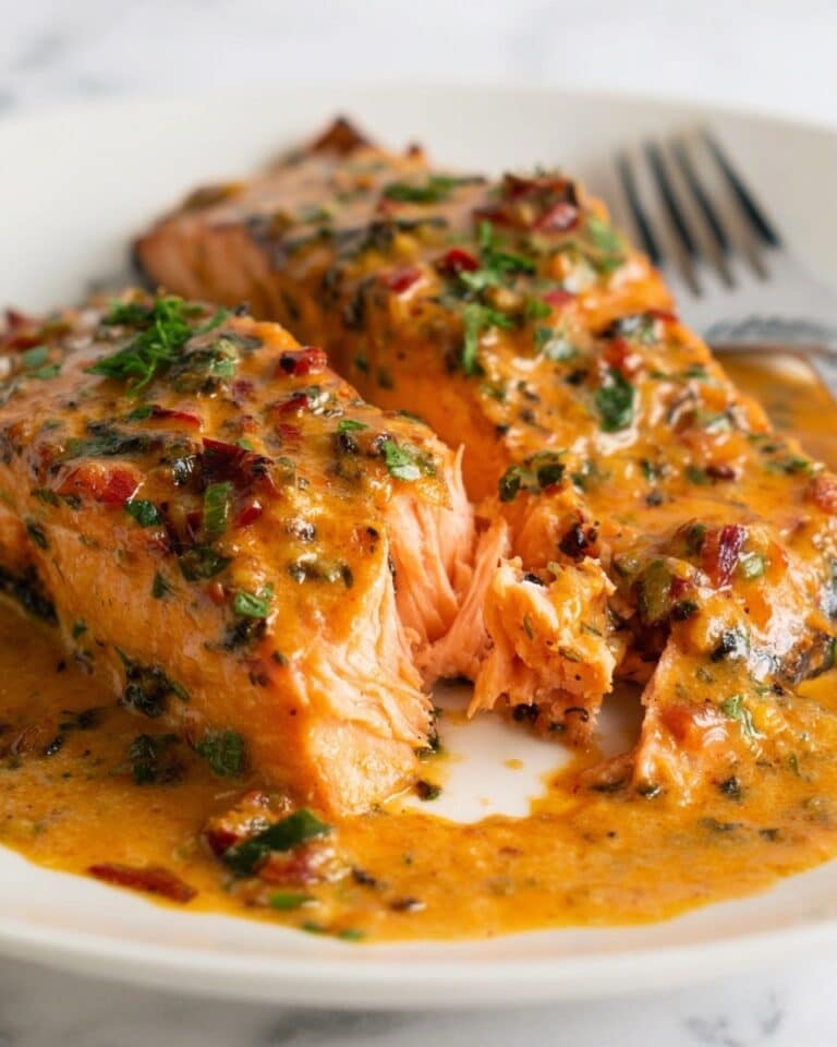 Marry Me Salmon with Sundried Tomatoes and Parmesan Cream Sauce Recipe