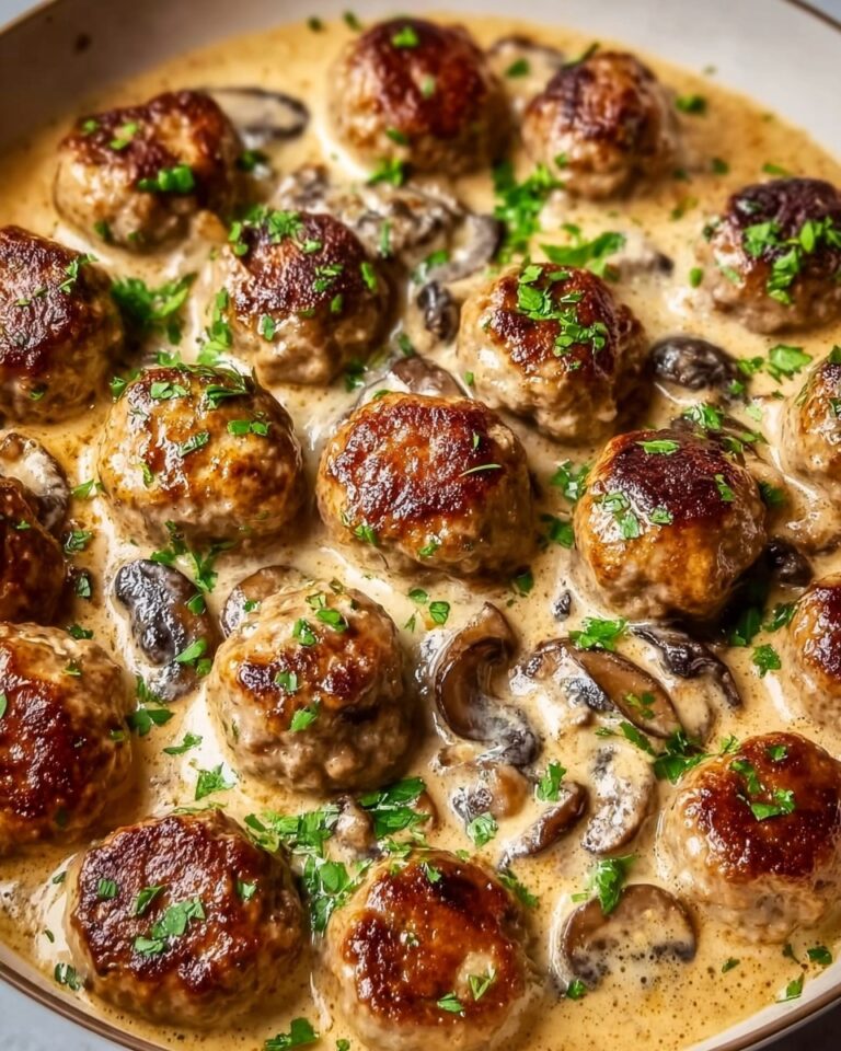Creamy Mushroom Chicken Meatballs (30-Minutes) Recipe