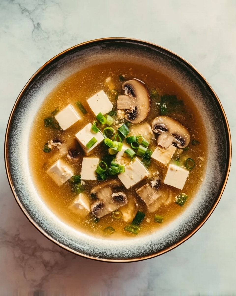 Mushroom Miso Soup With Tofu Recipe