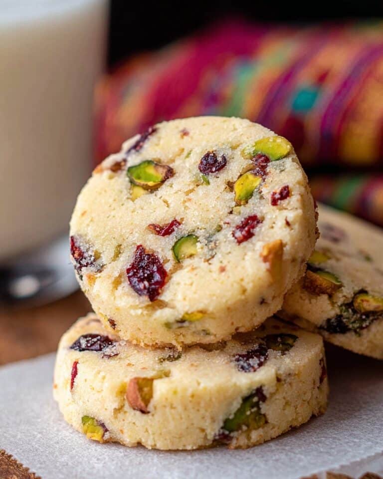 Cranberry Pistachio Shortbread Recipe
