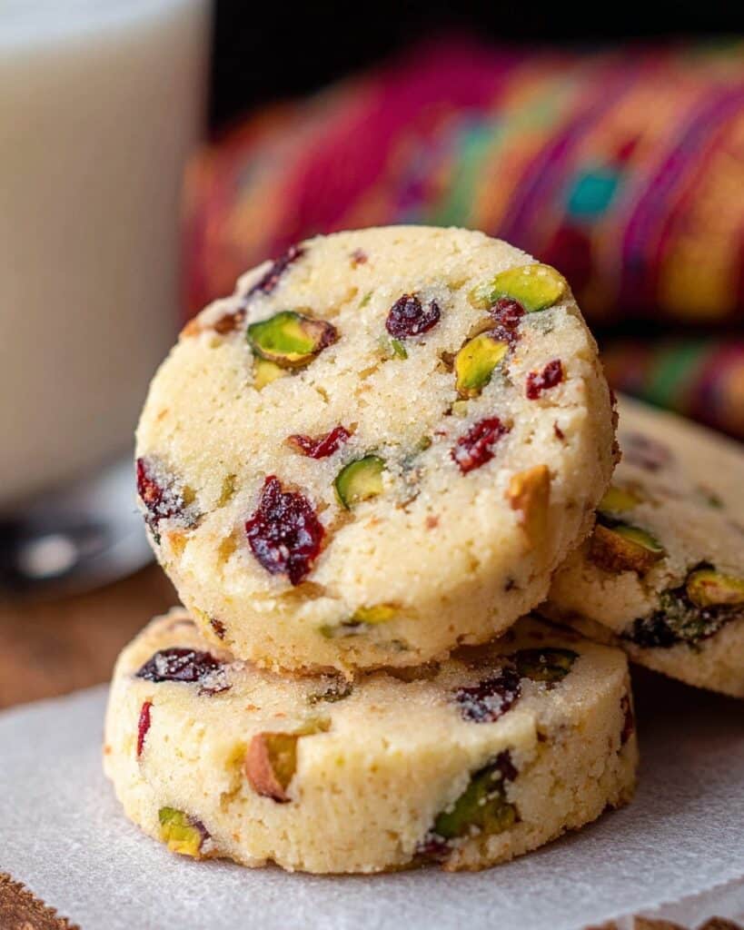 Cranberry Pistachio Shortbread Recipe