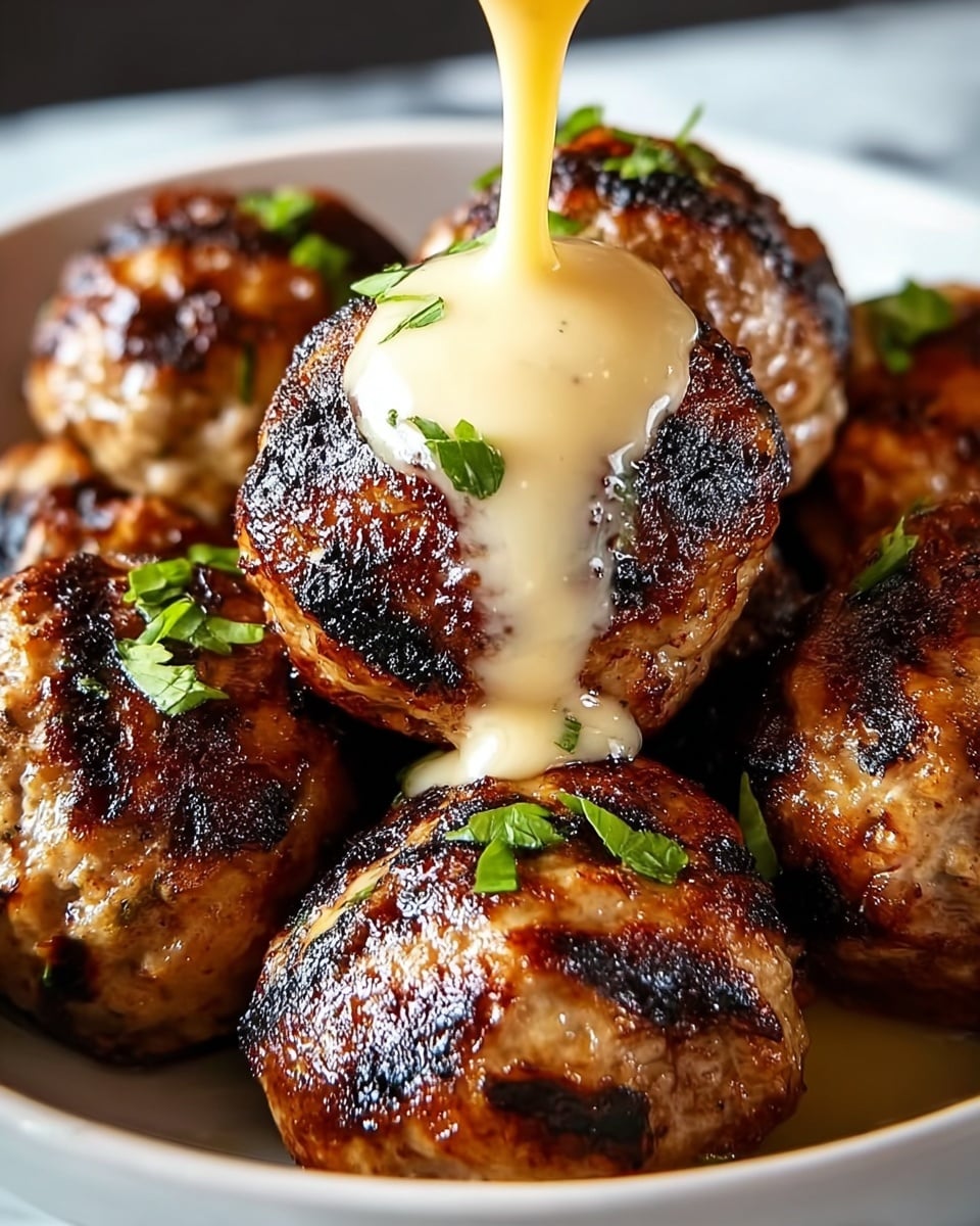 Korean BBQ Meatballs with Spicy Mayo Dip Recipe - Recipe Image