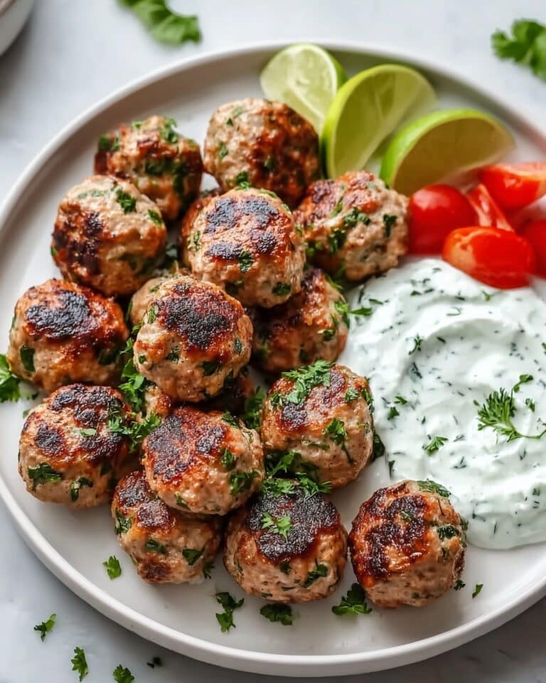 Greek Turkey Meatballs with Tzatziki Recipe