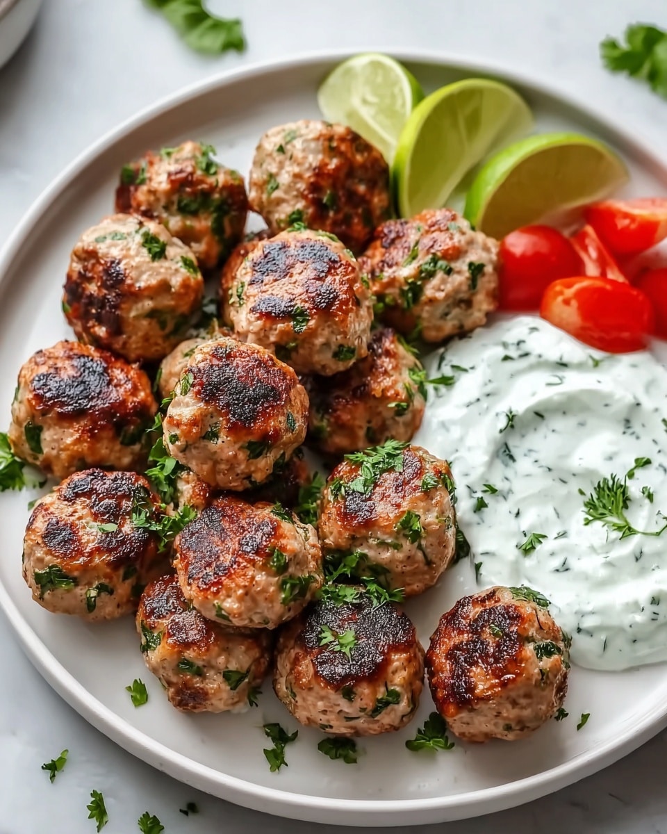 Greek Turkey Meatballs with Tzatziki Recipe