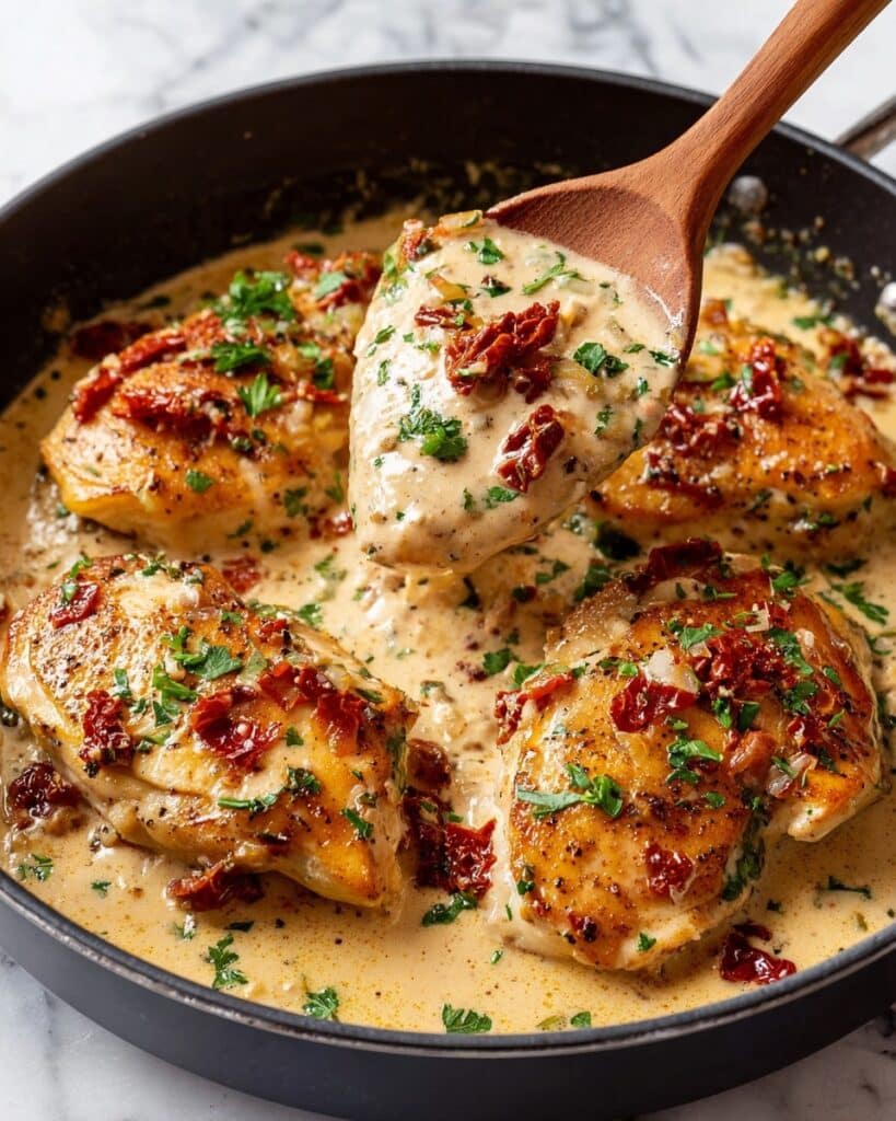 Chicken Cutlets with Sun-Dried Tomato Cream Sauce Recipe