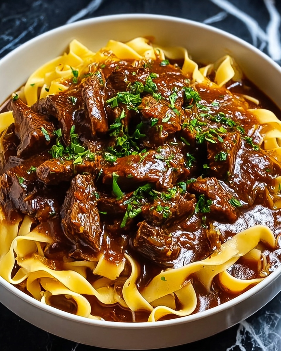 Korean Beef Noodles in the Slow Cooker Recipe - Recipe Image