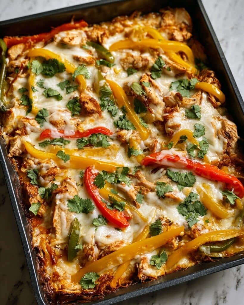 Cheesy Chicken Fajita Casserole Recipe
