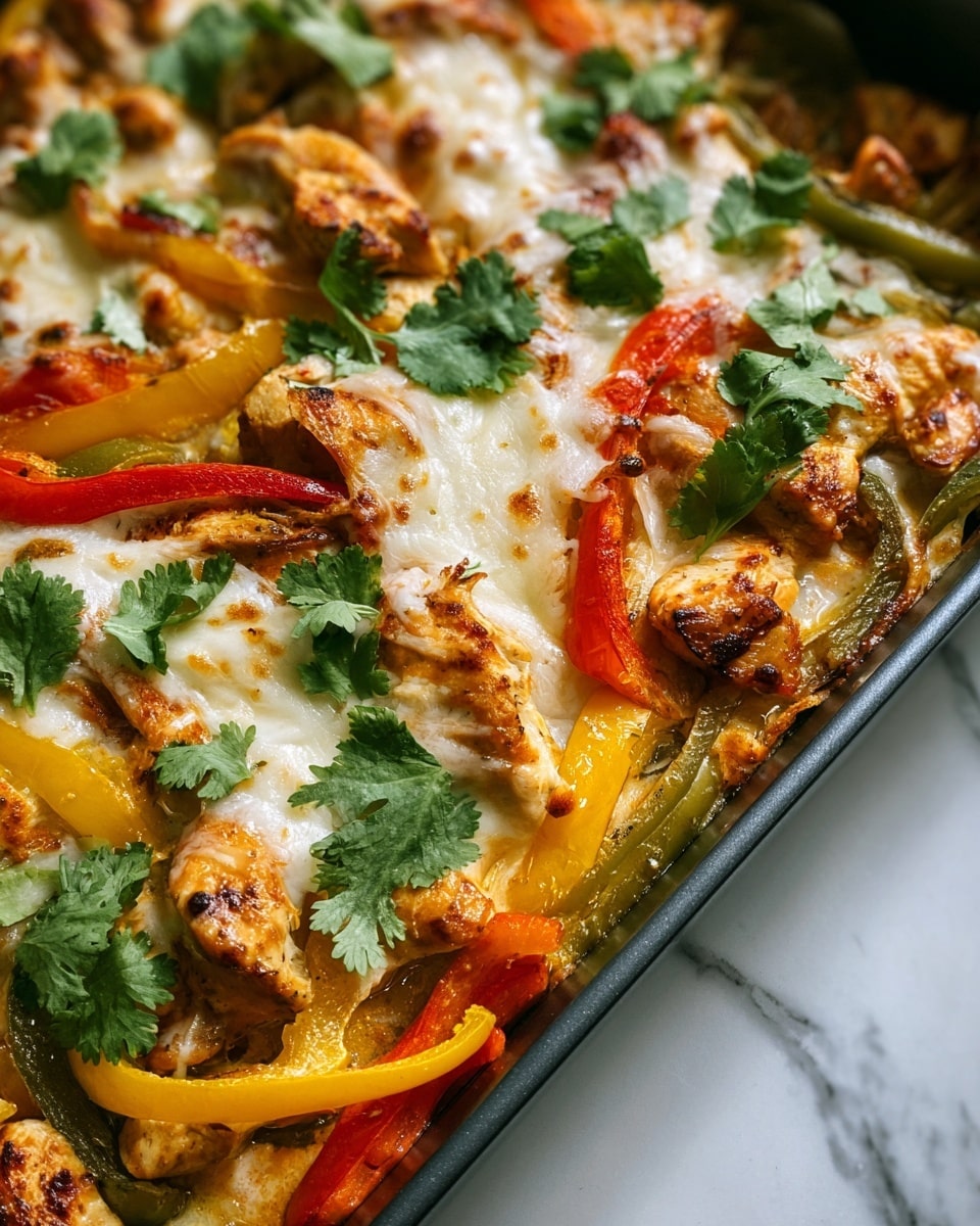 Cheesy Chicken Fajita Casserole Recipe - Recipe Image