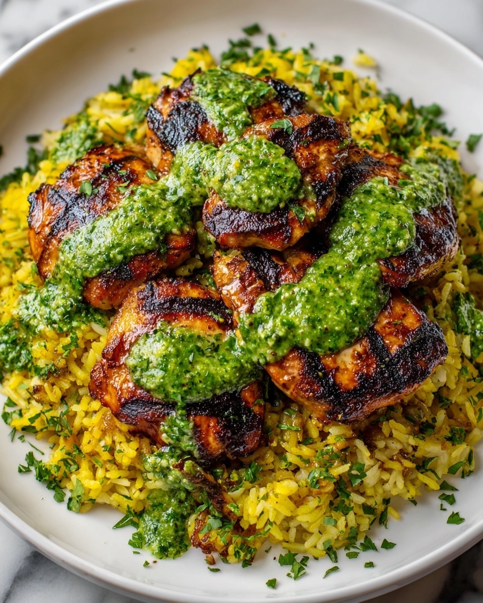 Peruvian Chicken and Rice with Green Sauce Recipe - Recipe Image