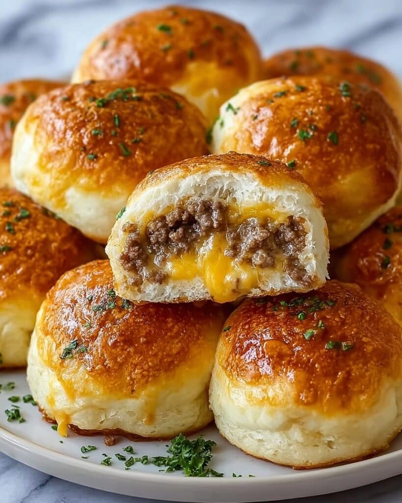 Garlic Parmesan Cheeseburger Bombs Recipe