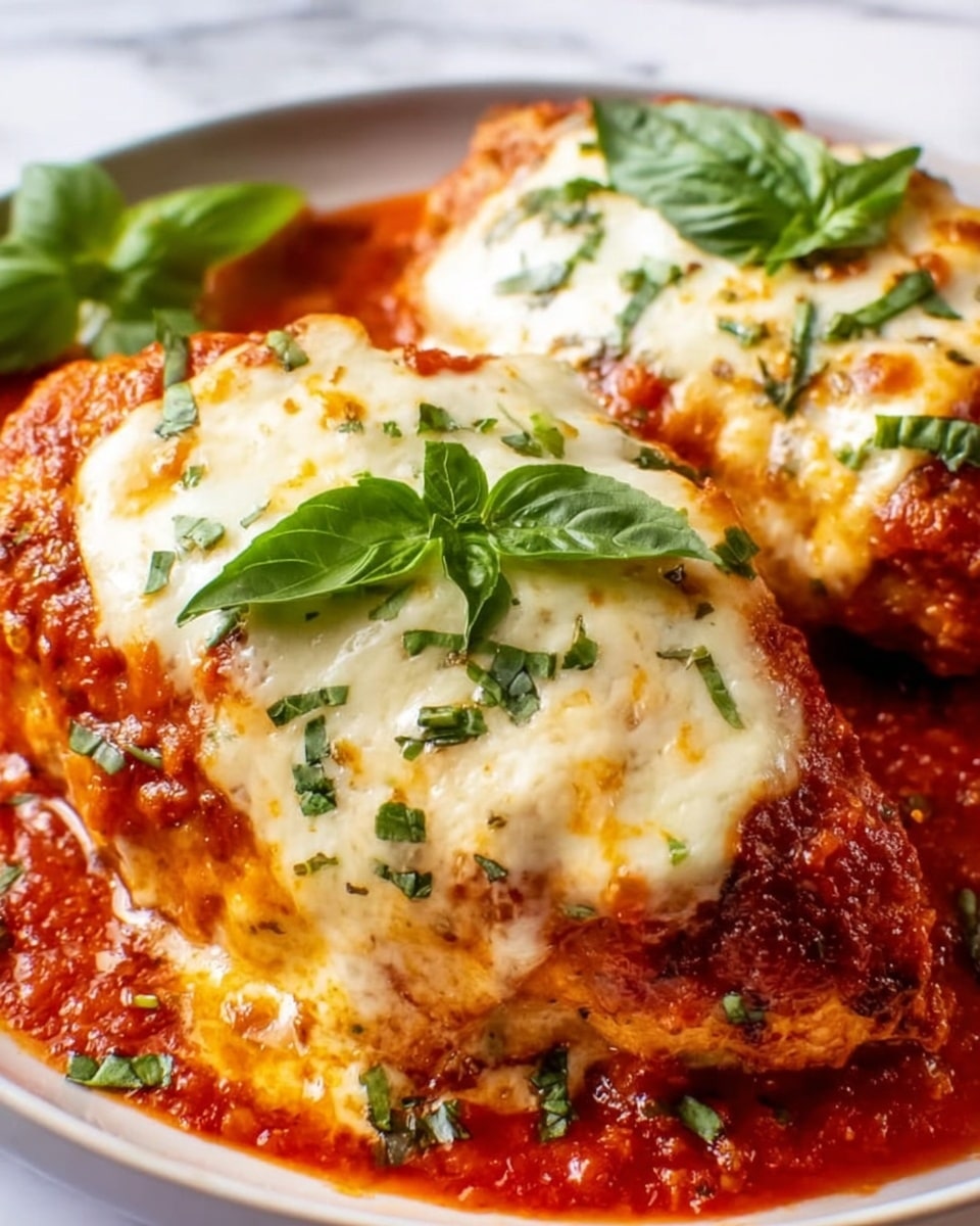 Baked Ricotta Chicken with Marinara and Mozzarella Recipe - Recipe Image