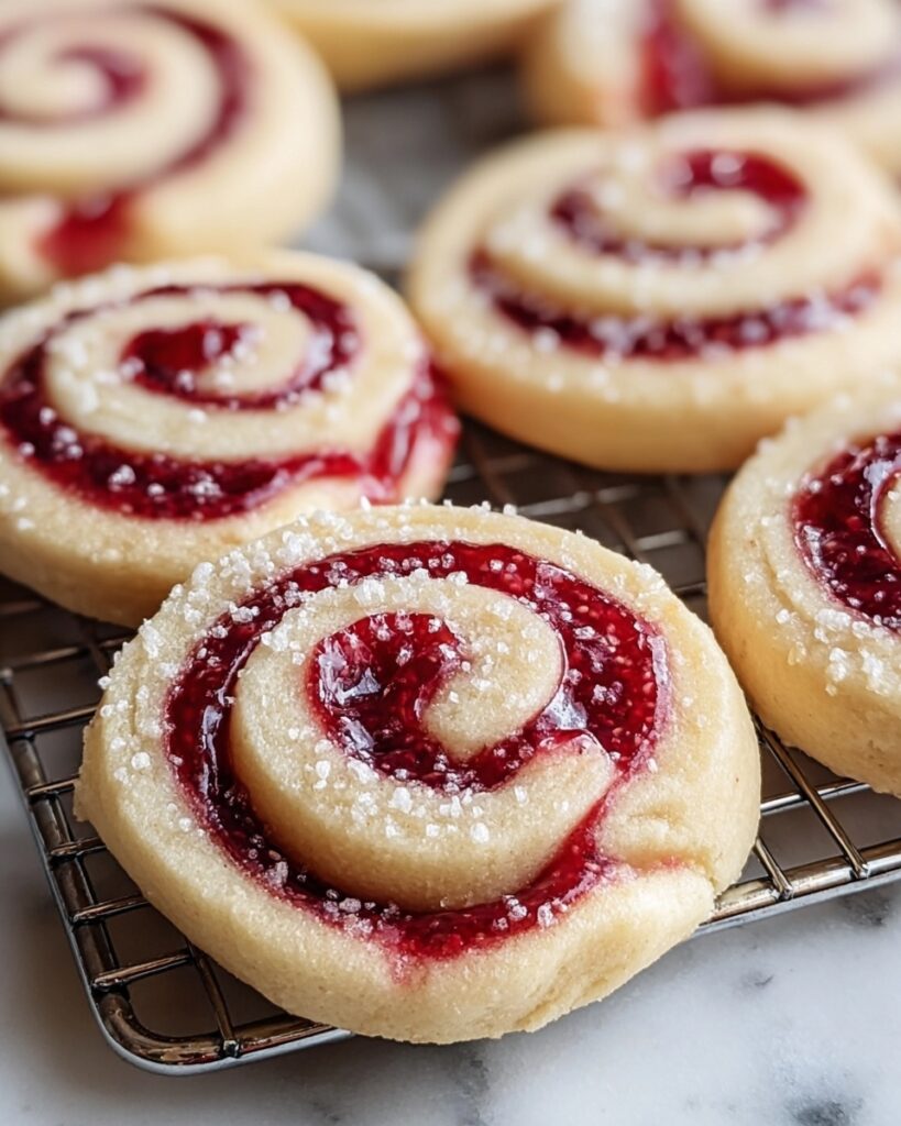 Raspberry Swirl Cookies with Buttery Shortbread Base Recipe