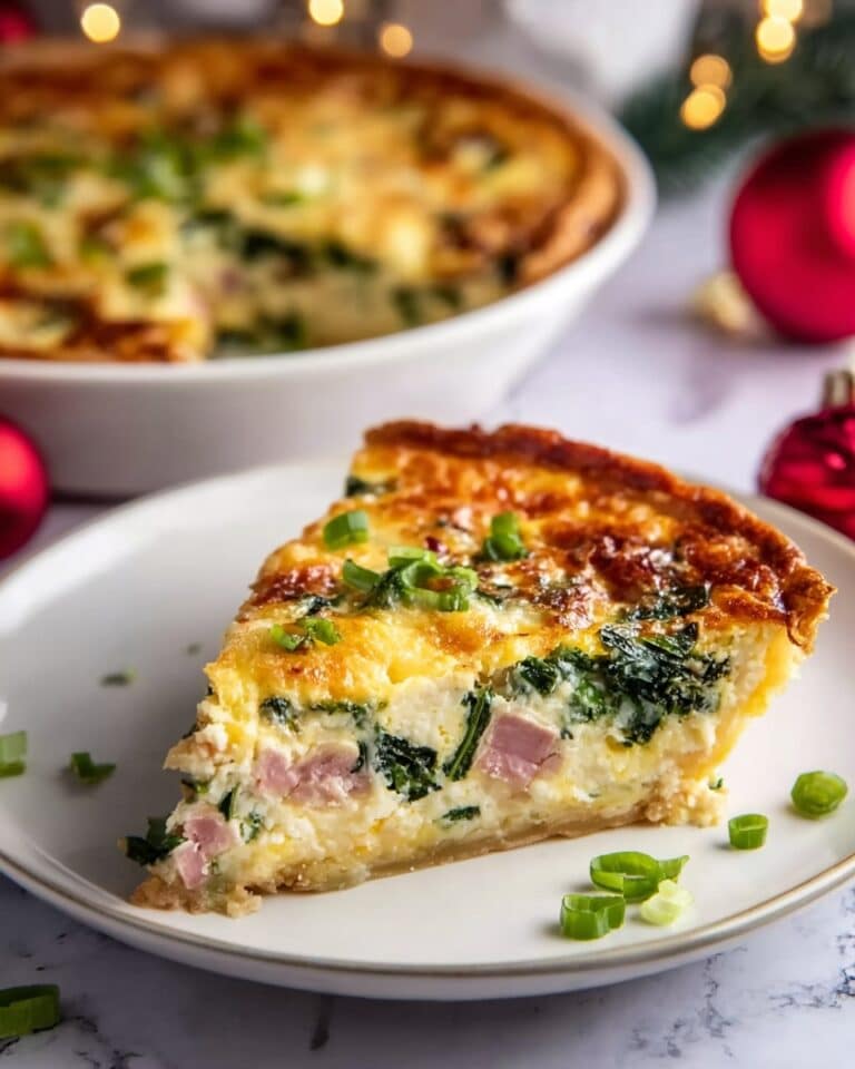 Best Christmas Bacon and Spinach Quiche Recipe