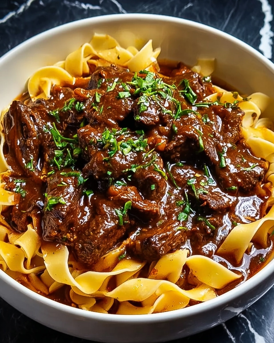 Korean Beef Noodles in the Slow Cooker Recipe - Recipe Image