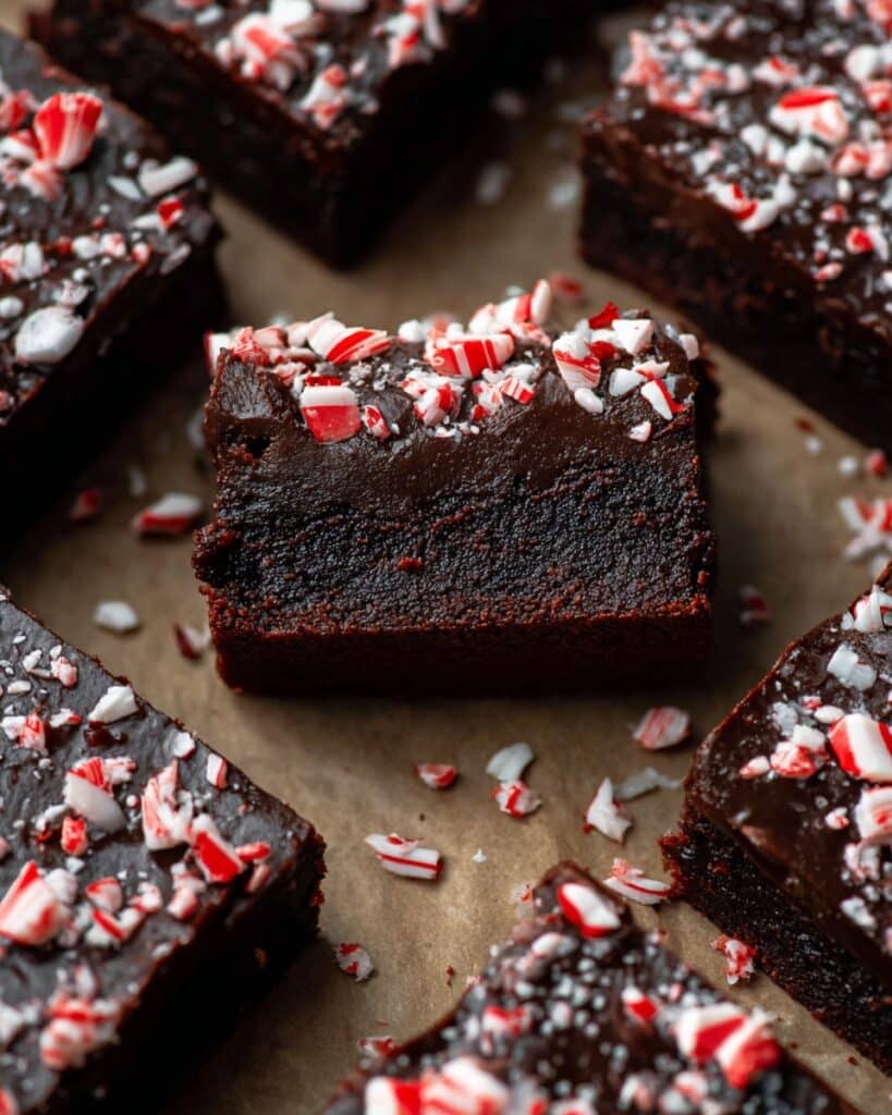 One Bowl Peppermint Brownies Recipe