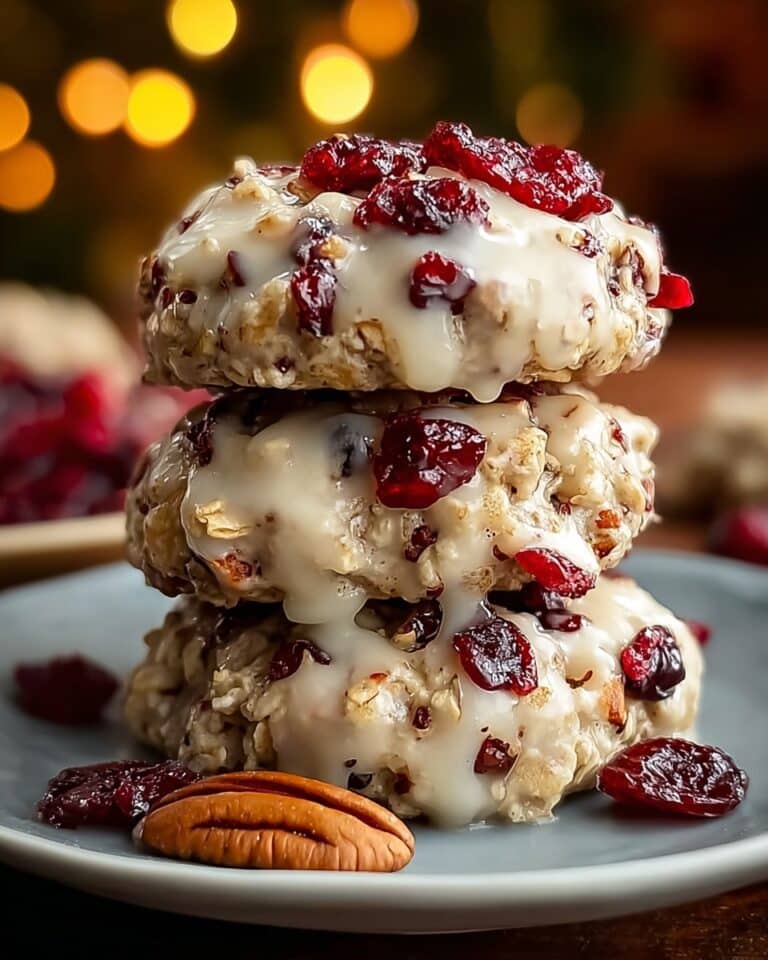 No-Bake Cranberry Pecan Praline Cookies Recipe