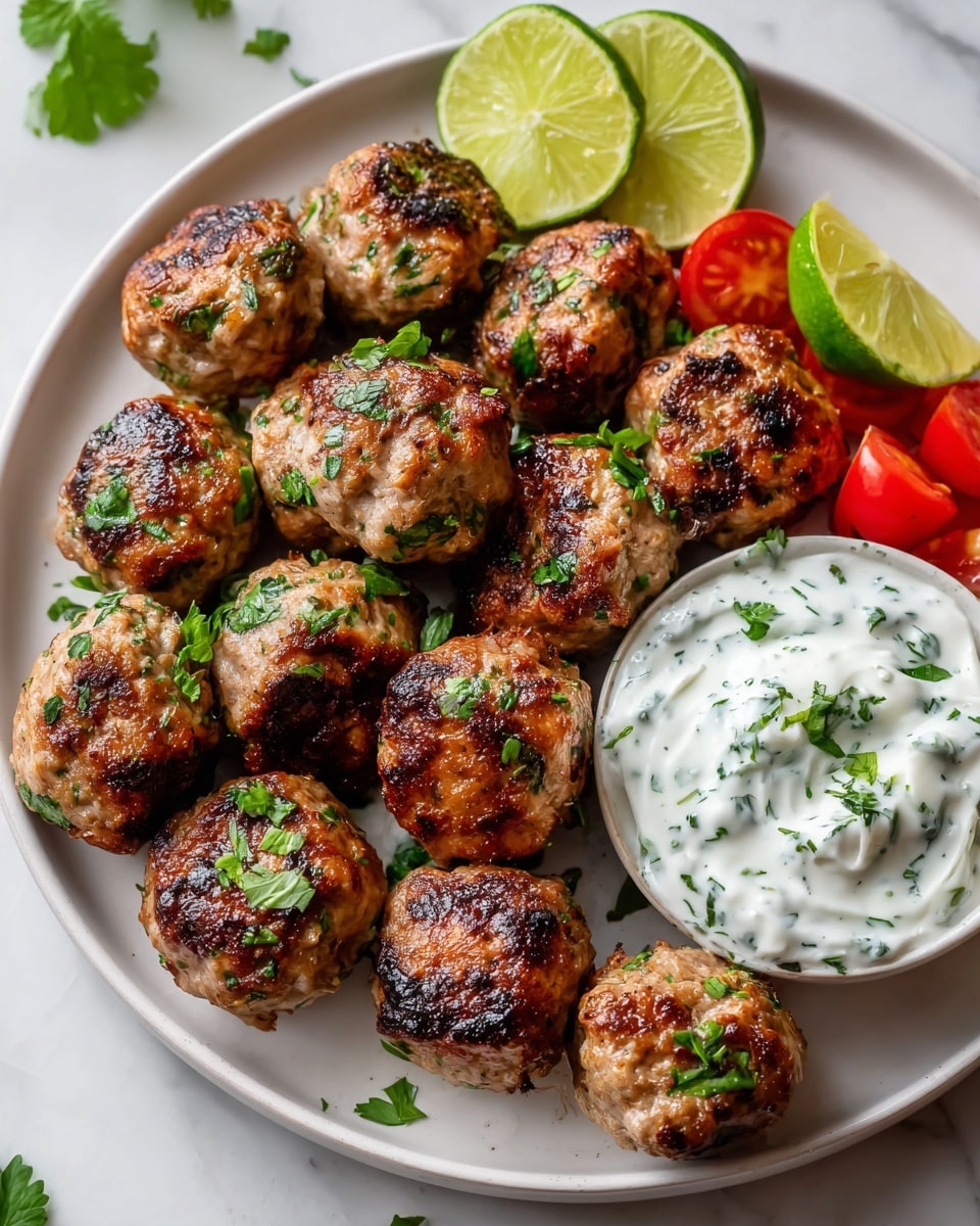 Greek Turkey Meatballs with Tzatziki Recipe - Recipe Image