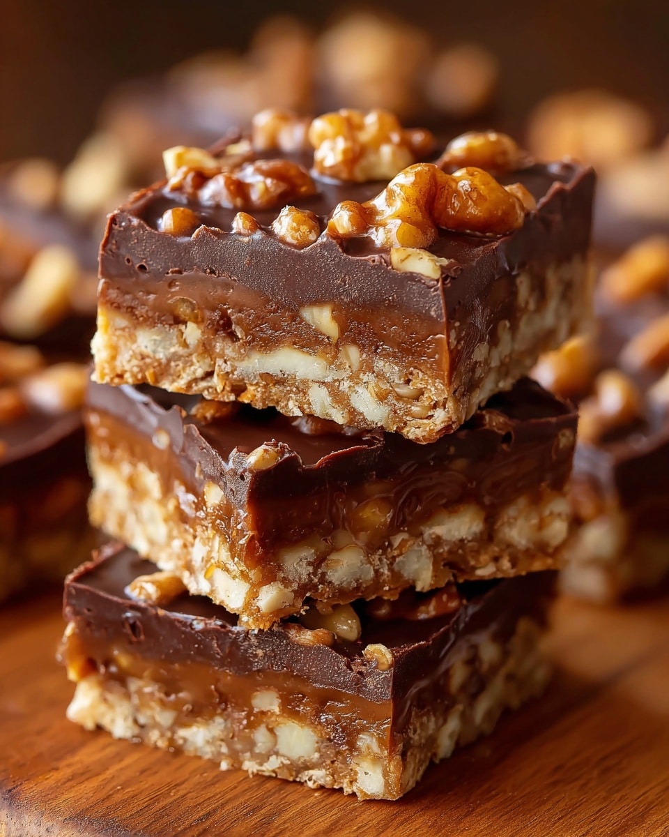 Chocolate Caramel Pretzel Bars Recipe - Recipe Image
