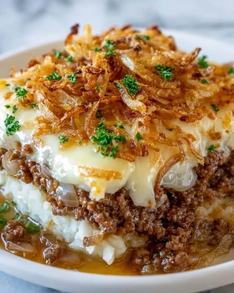 French Onion Ground Beef and Rice Casserole Recipe