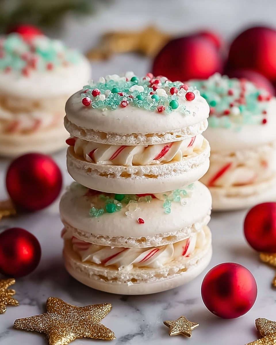 Christmas Tree Cake Macarons Recipe - Recipe Image