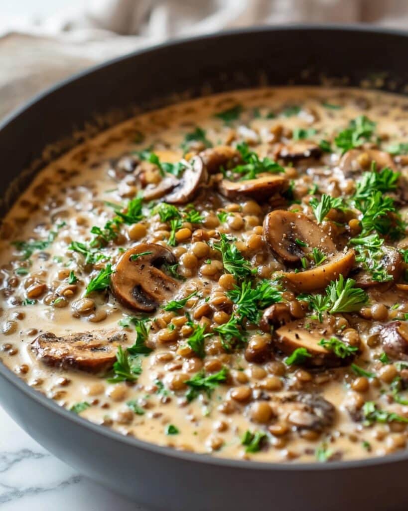 Lentil Mushroom Stroganoff Recipe
