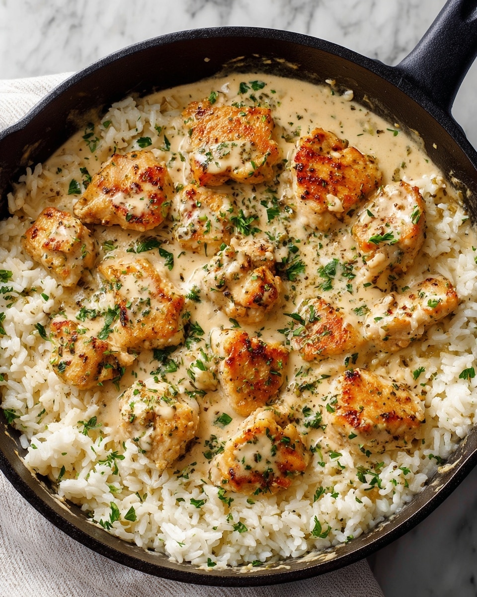 Creamy Herb Chicken & Basmati Rice – A Comforting, Flavor-Packed One-Pan Meal Recipe - Recipe Image
