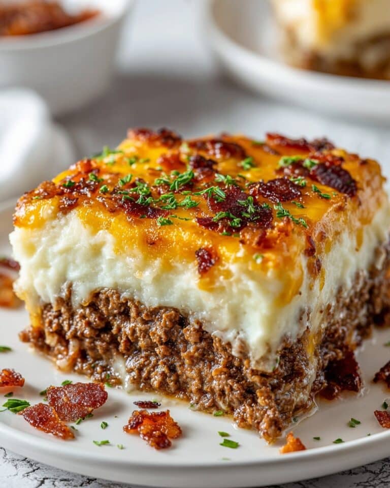 Cheesy Meatloaf with Creamy Mashed Potatoes Recipe