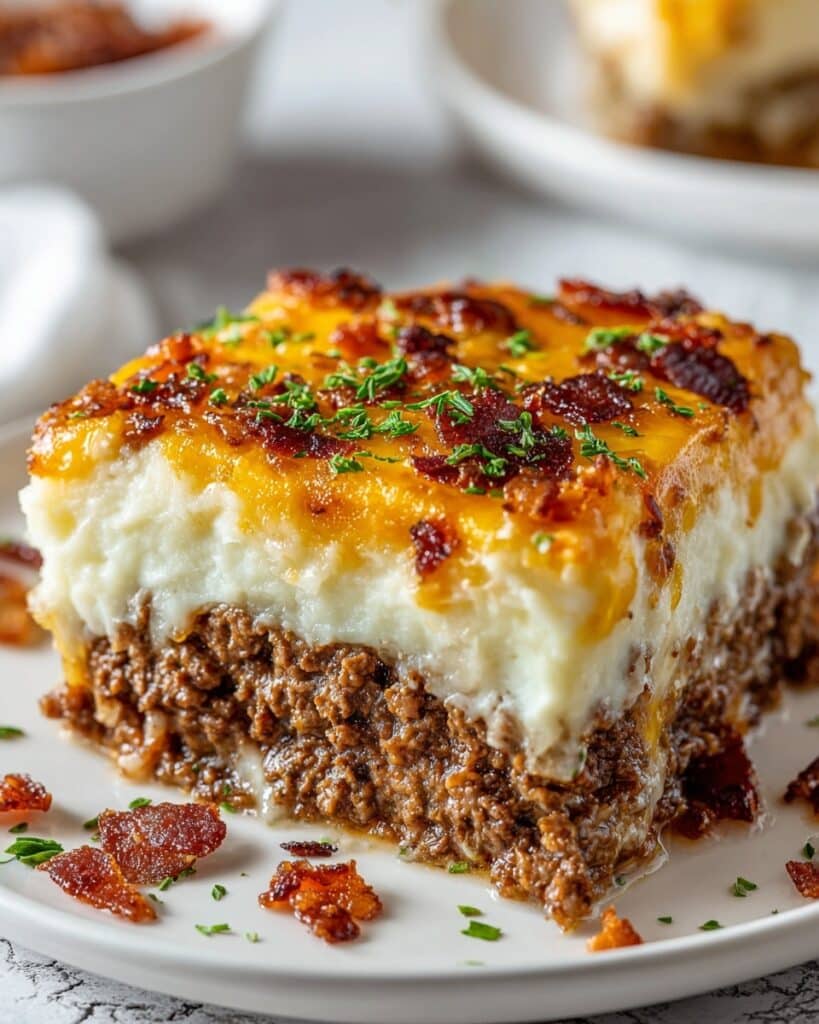 Cheesy Meatloaf with Creamy Mashed Potatoes Recipe