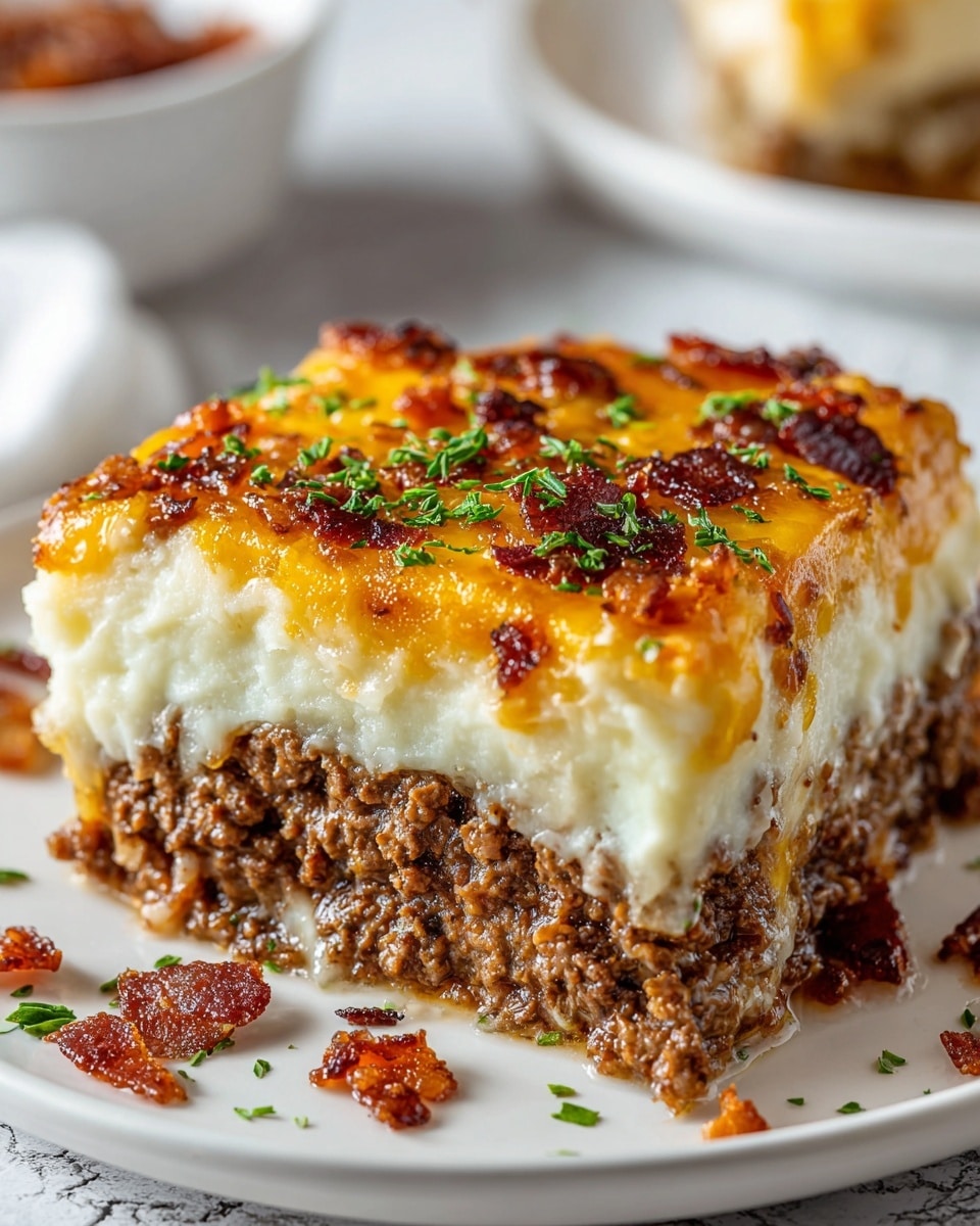Cheesy Meatloaf with Creamy Mashed Potatoes Recipe - Recipe Image