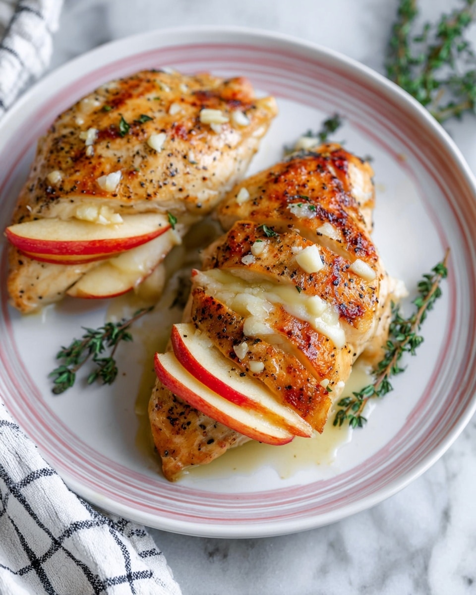 Apple and Brie Stuffed Chicken Breast with Maple Dijon Glaze Recipe - Recipe Image