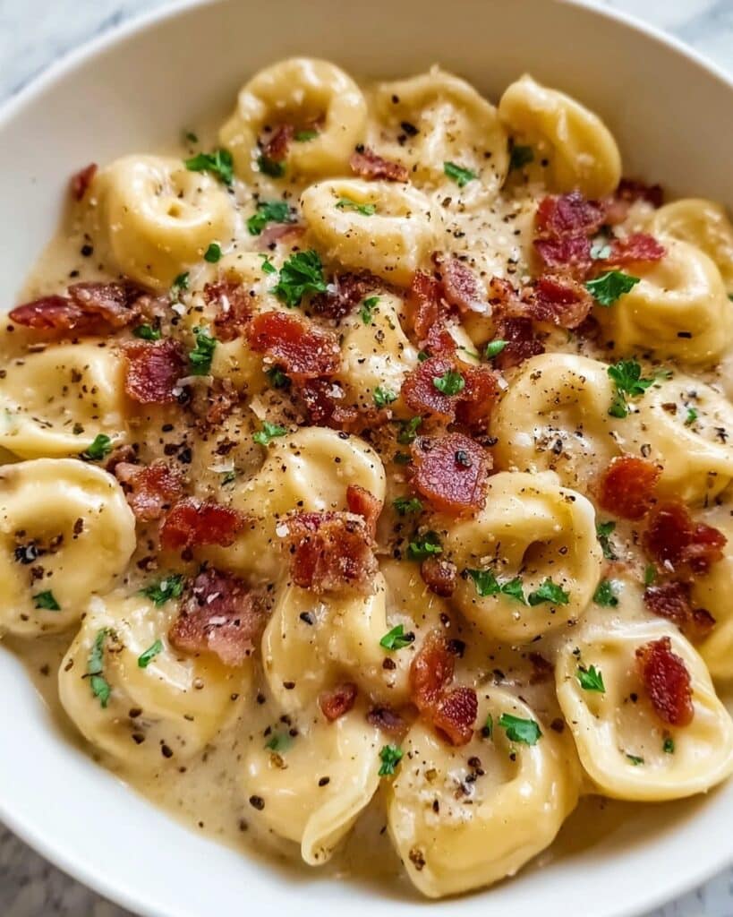 Creamy Tortellini Carbonara Recipe
