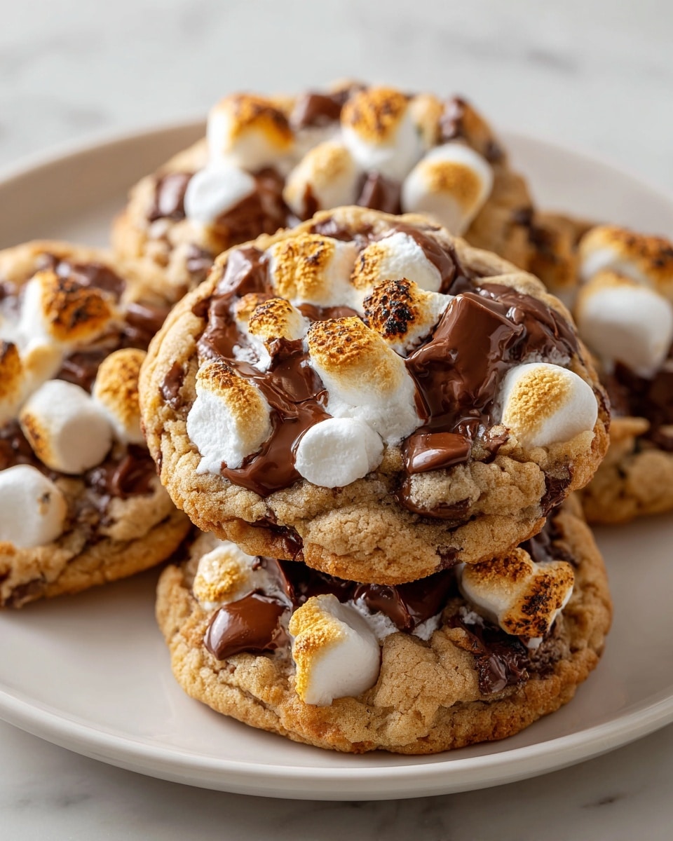 Chocolate Peanut Butter Marshmallow Cookies Recipe - Recipe Image