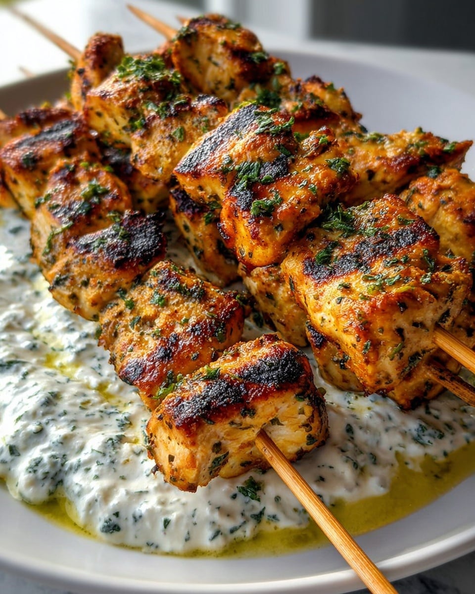 Greek Chicken Souvlaki with Tzatziki Sauce Recipe - Recipe Image