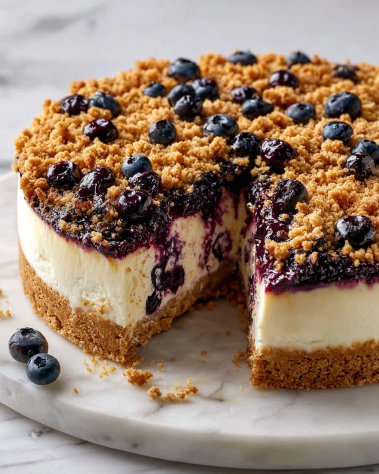 Blueberry Crumble Cheesecake Recipe
