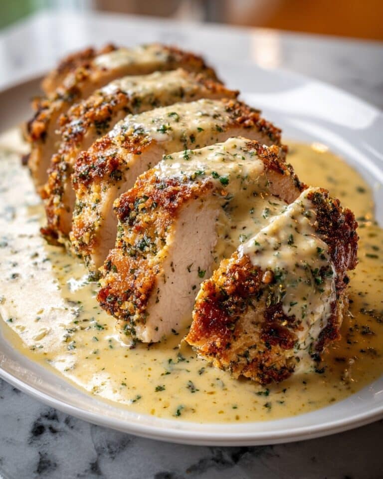 Caesar Chicken with Creamy Parmesan Sauce Recipe