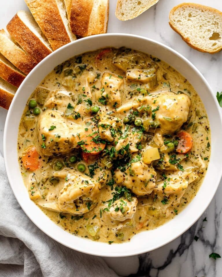 One Pot Chicken Dumpling Soup with Refrigerated Biscuit Dough Recipe