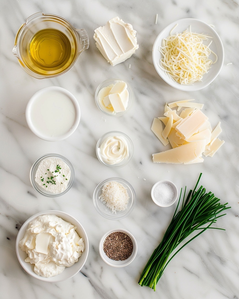 Single white bowl filled with a creamy, thick onion dip garnished with finely chopped caramelized onions, close-up view capturing the rich texture and swirls of the dip, a woman's hand holding a ridged potato chip dipped generously into it, placed on a white marble surface, natural lighting highlighting the smooth and chunky layers of the dip, intimate plated serving photo taken with an iphone --ar 4:5 --v 7