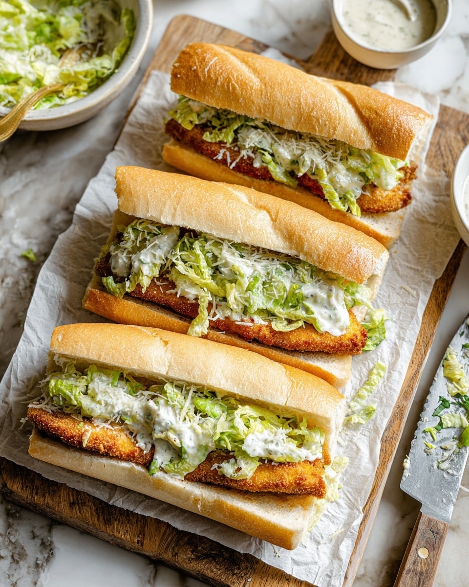 Chicken Caesar Sandwiches Recipe - Recipe Image