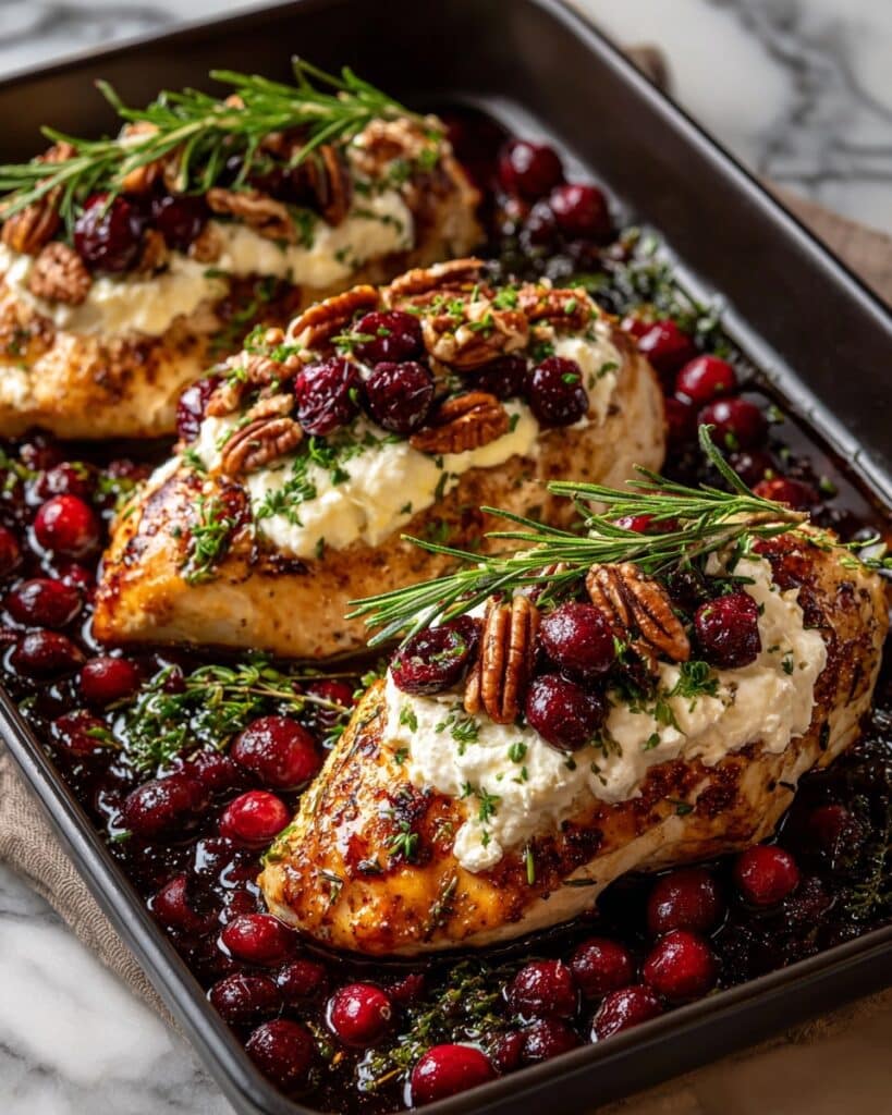 Honey Cranberry Chicken Bake with Ricotta Cheese Recipe