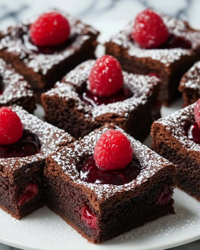 Raspberry Chocolate Noel Brownies Recipe