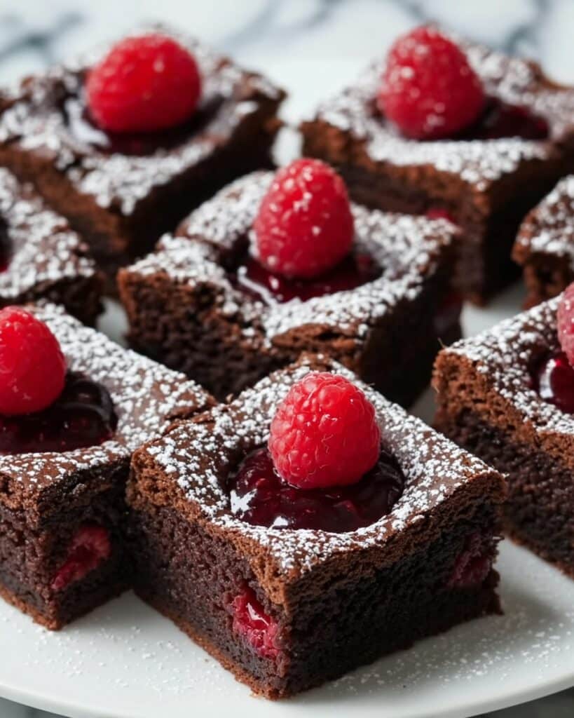 Raspberry Chocolate Noel Brownies Recipe