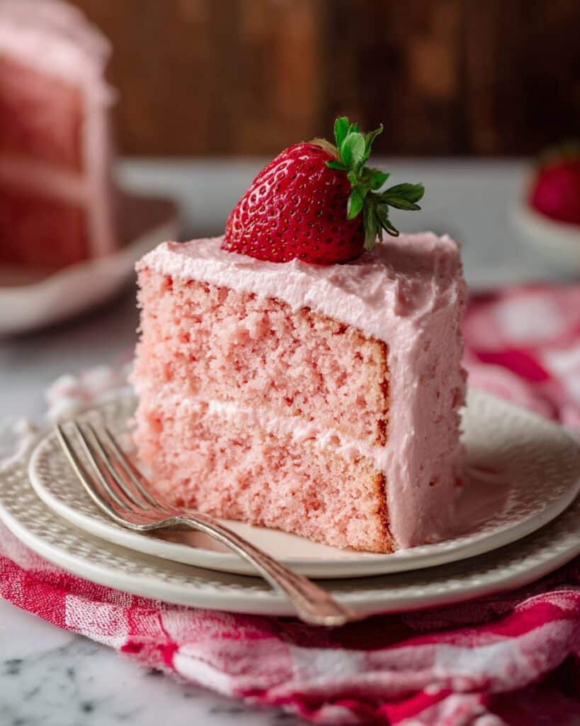 Homemade Strawberry Cake with Strawberry Frosting Recipe