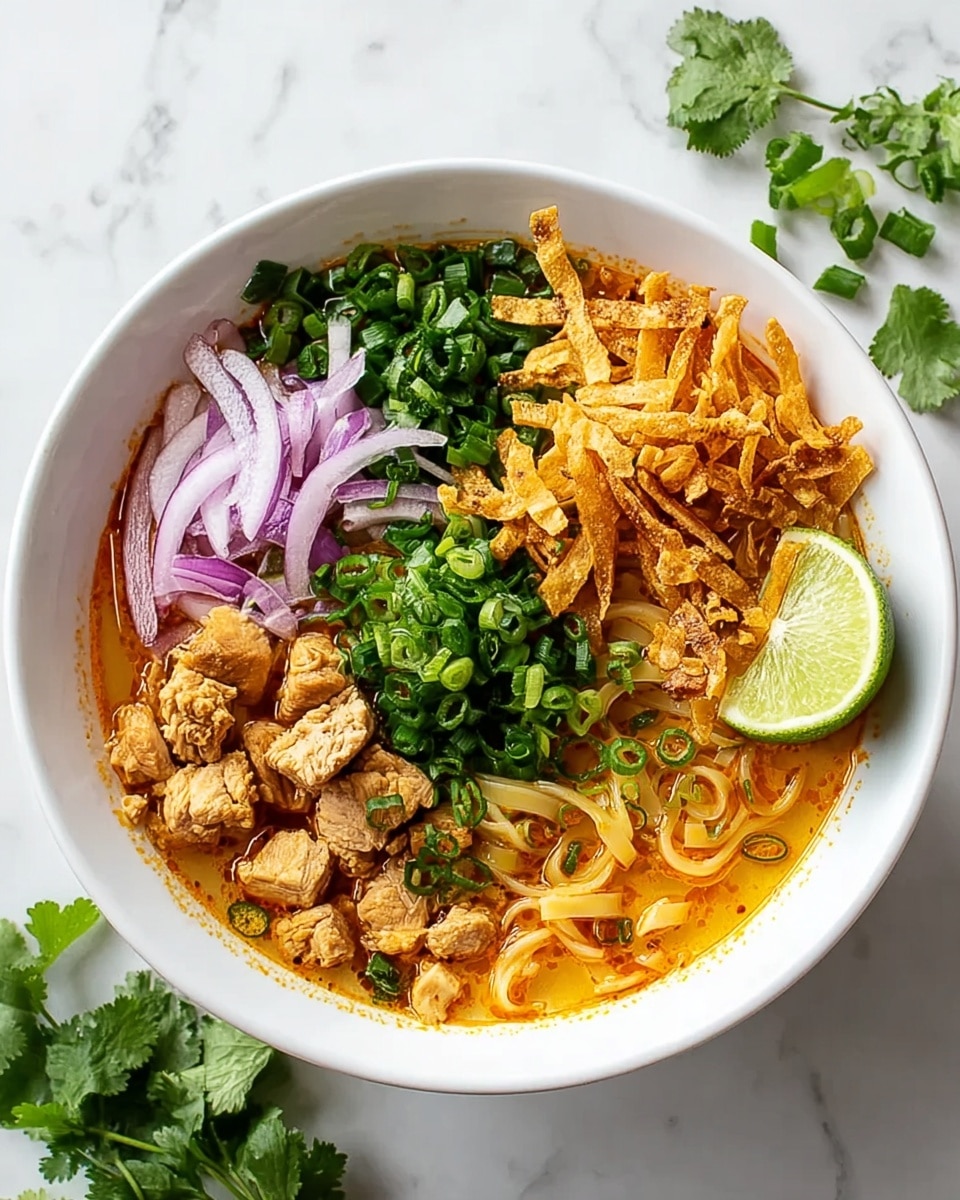 Authentic Northern Thai Khao Soi Coconut Curry Noodles Recipe - Recipe Image